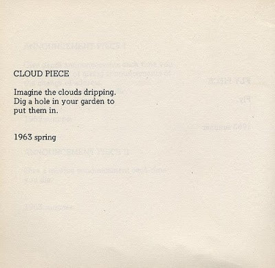 Poème Cloud Piece de Yoko Ono